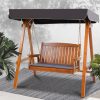 Swing Chair Wooden Garden Bench Canopy Outdoor Furniture