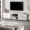 Porthcawl 140cm High Gloss TV Cabinet Stand Entertainment Unit Storage Shelf