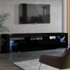 Newton 189cm RGB LED TV Stand Cabinet Entertainment Unit Gloss Furniture Drawers Tempered Glass Shelf