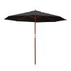 Outdoor Umbrella 3M Pole Cantilever Stand Garden Umbrellas Patio