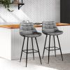Set of 2 Velvet Bar Stools