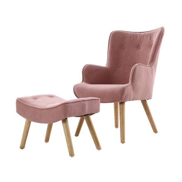 Armchair Lounge Chair Fabric Sofa Accent Chairs and Ottoman