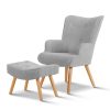 Armchair Lounge Chair Fabric Sofa Accent Chairs and Ottoman