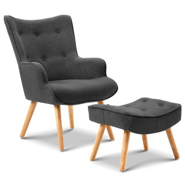Armchair Lounge Chair Fabric Sofa Accent Chairs and Ottoman