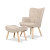 Armchair Lounge Chair Fabric Sofa Accent Chairs and Ottoman