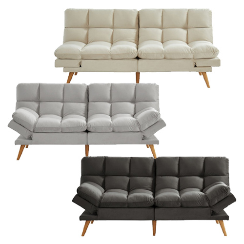 Alexa 3 Seater Velvet Sofa Bed Futon