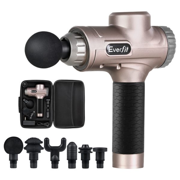 Massage Gun 6 Heads Massager Electric LCD Vibration Relief Percussion