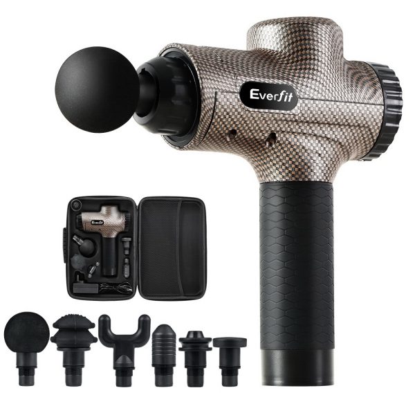 Massage Gun 6 Heads Massager Electric LCD Vibration Relief Percussion