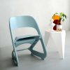 Set of 4 Dining Chairs Office Cafe Lounge Seat Stackable Plastic Leisure Chairs