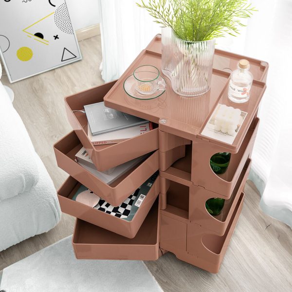 Horley Bedside Table Side Tables Nightstand Organizer Replica Boby Trolley 5Tier