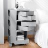 Horley Bedside Table Side Tables Nightstand Organizer Replica Boby Trolley 5Tier