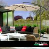 3M Outdoor Umbrella Cantilever With Protective Cover Patio Garden Shade