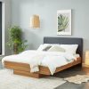 Wood Floating Bed Frame King
