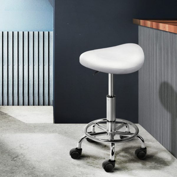 Saddle Salon Stool PU Swivel Barber Hair Dress Chair Hydraulic Lift