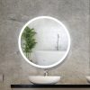 LED Wall Mirror With Light Bathroom Decor Round Mirrors Vintage
