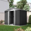 Garden Shed Outdoor Storage Sheds Workshop Metal Base Grey