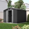 Garden Shed Outdoor Storage Sheds Workshop Metal Base Grey