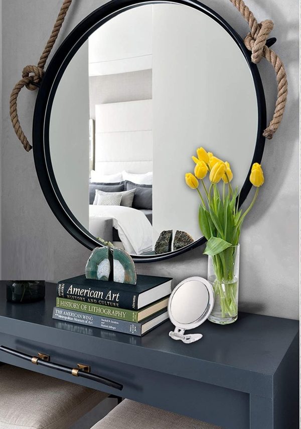 20X Magnifying Hand Mirror Two Sided Use for Makeup Application, Tweezing, and Blackhead/Blemish Removal