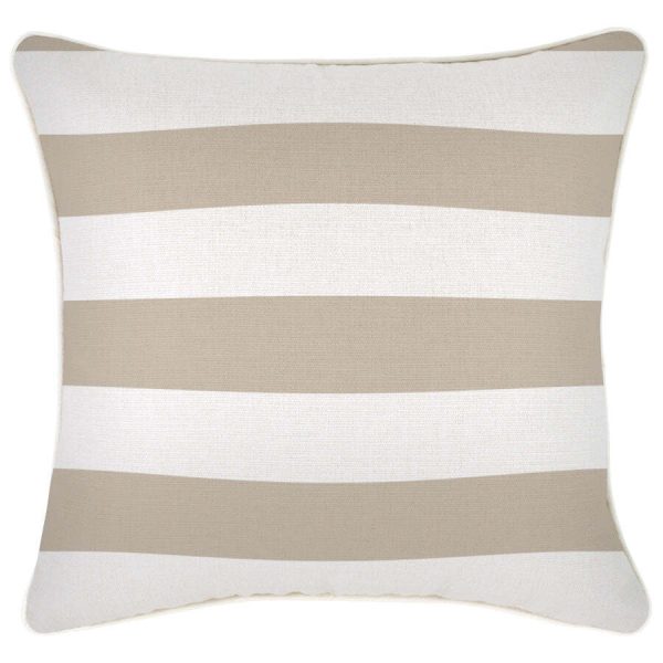Cushion Cover-With Piping-Deck Stripe Beige