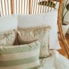 Cushion Cover-With Piping-Deck-Stripe-Mint