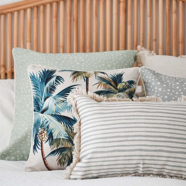 Cushion Cover-With Piping-Palm Trees Natural