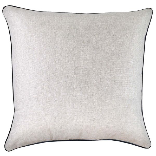 Cushion Cover-With Black Piping-Natural