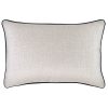 Cushion Cover-With Black Piping-Natural