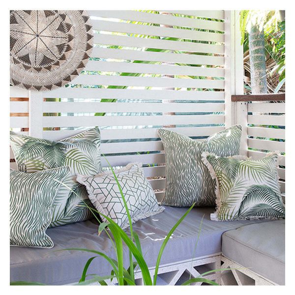 Cushion Cover-Coastal Fringe-Milan Green