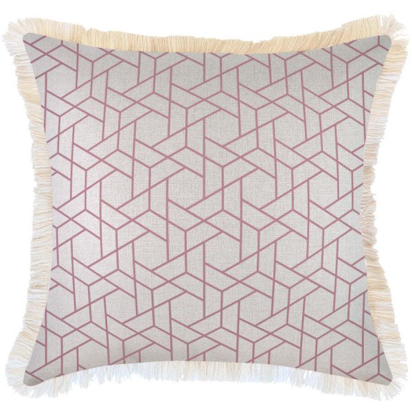 Cushion Cover-Coastal Fringe-Milan Rose