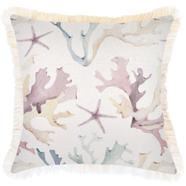 Cushion Cover-Coastal Fringe-Coral Coast