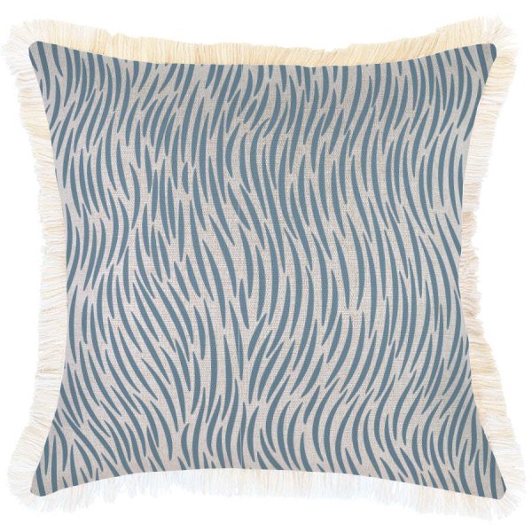 Cushion Cover-Coastal Fringe-Wild Blue