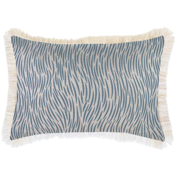 Cushion Cover-Coastal Fringe-Wild Blue
