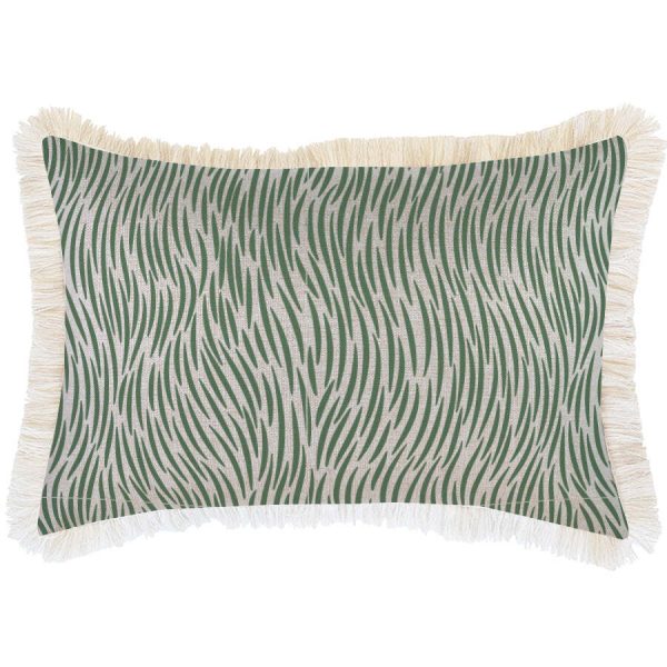 Cushion Cover-Coastal Fringe-Wild Green