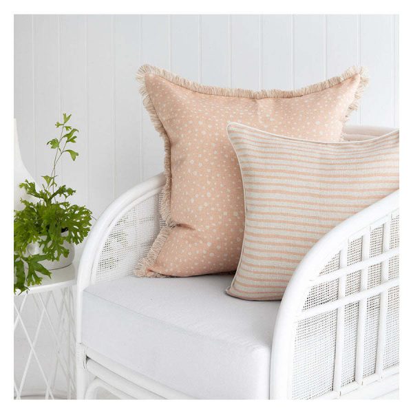 Cushion Cover-With Piping-Paint Stripes Blush