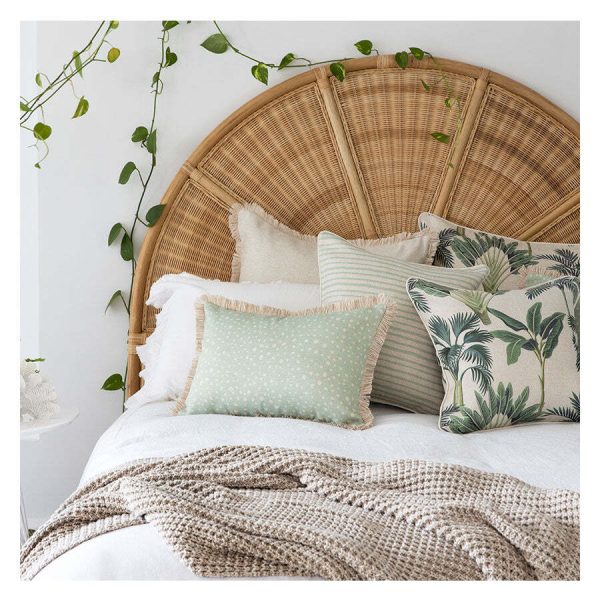 Cushion Cover-With Piping-Paint Stripes Pale Mint