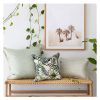 Cushion Cover-With Piping-Paint Stripes Pale Mint