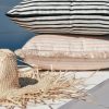 Cushion Cover-With Black Piping-Paint Stripes