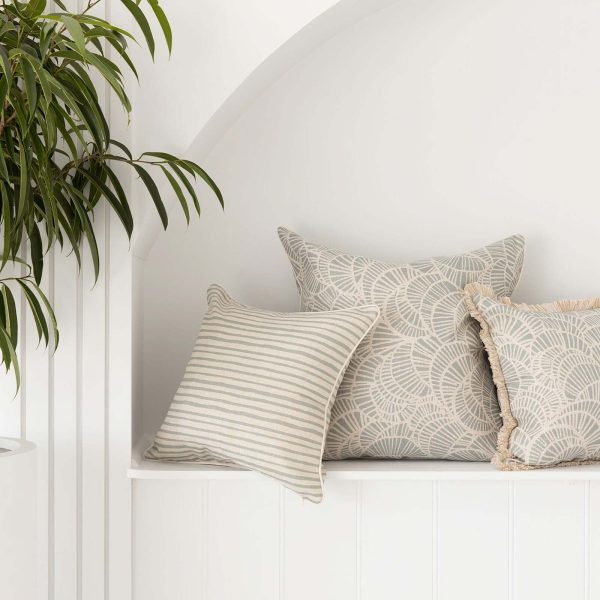 Cushion Cover-With Piping-Positano Smoke