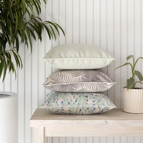 Cushion Cover-With Piping-Zig Zag Pale Mint