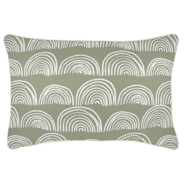 Cushion Cover-With Piping-Rainbows-Sage