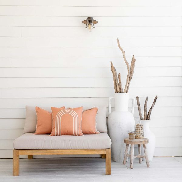 Cushion Cover-With Piping-Solid-Clay