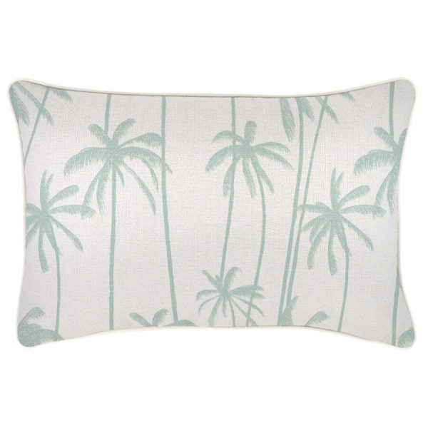 Cushion Cover-With Piping-Tall-Palms-Mint