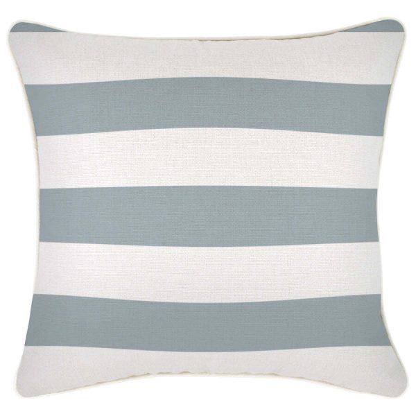 Cushion Cover-With Piping-Deck-Stripe-Smoke