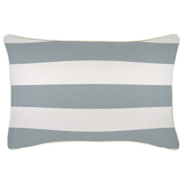 Cushion Cover-With Piping-Deck-Stripe-Smoke