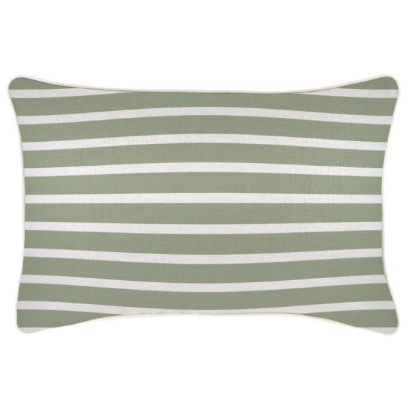 Cushion Cover-With Piping-Hampton Stripe Sage