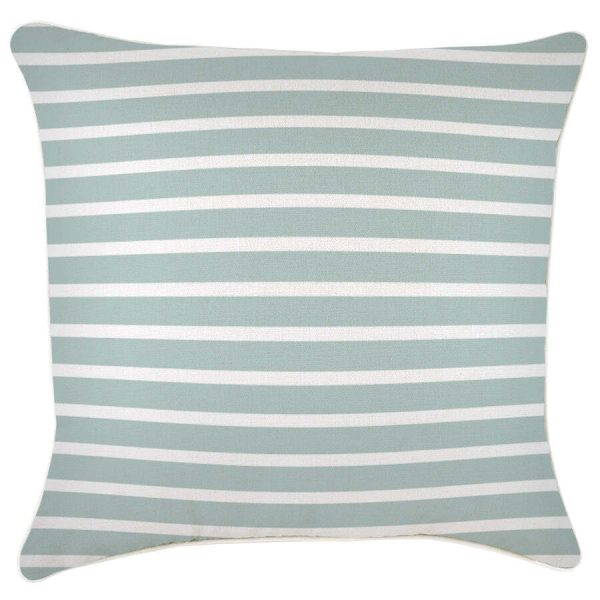 Cushion Cover-With Piping-Hampton Stripe Seafoam