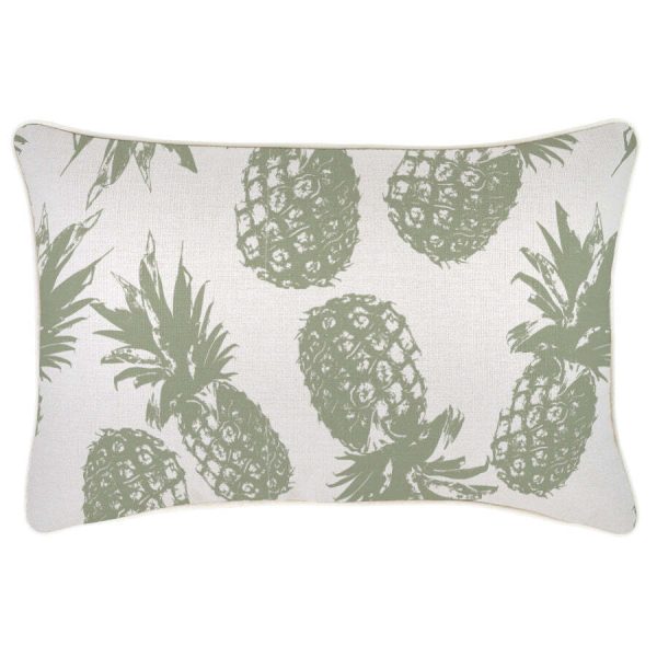 Cushion Cover-With Piping-Pineapples Sage