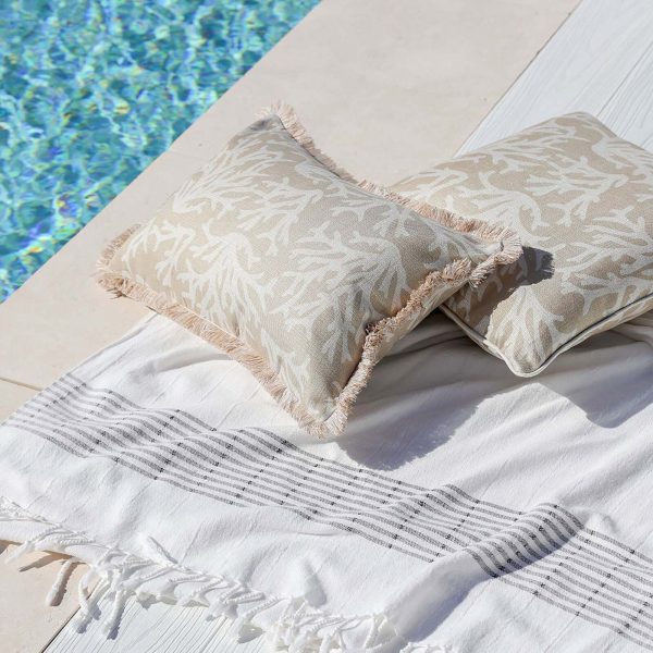Cushion Cover-With Piping-Coastal Coral Beige