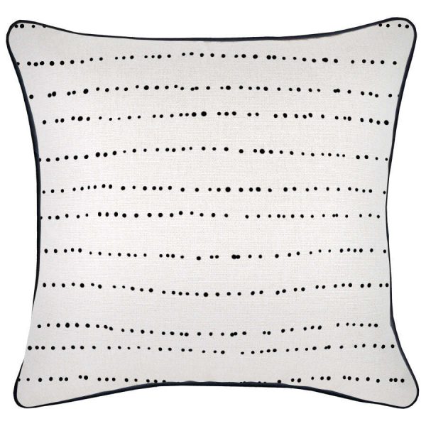 Cushion Cover-With Black Piping-Journey Black