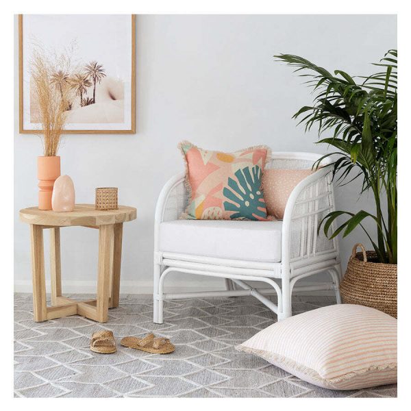 Cushion Cover-Coastal Fringe-Lunar Blush